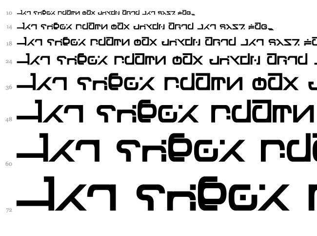 Green Martian font waterfall